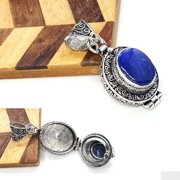 Jewelry - Lapis Lazuli Poison LOCKET Pendant # 818